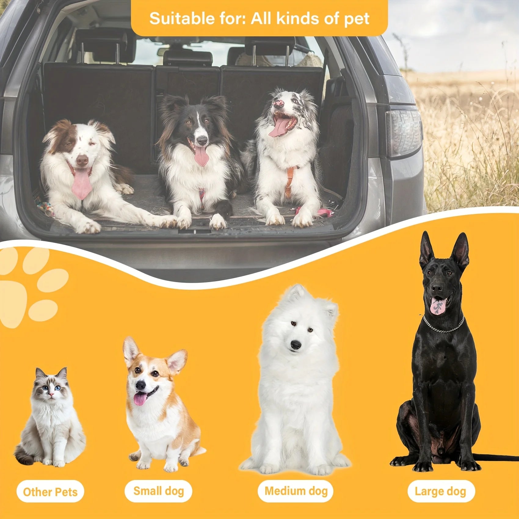 Adjustable Dog  Seat Belt Harness - Elastic Nylon Retractable Safety Restraint with Secure Clasps for All Dog Sizes, Dog Harness